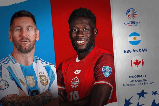 Argentina đối đầu Canada tại bán kết Copa America 2024. Ảnh: Copa America
