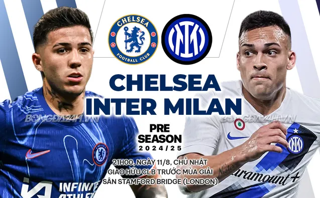 Chelsea vs Inter Milan giao hữu Hè 2024
