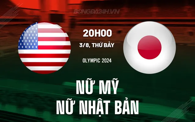 Nữ Mỹ vs Nữ Nhật Bản