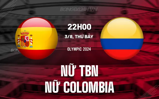 Nữ Tây Ban Nha vs Nữ Colombia
