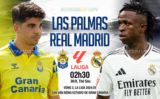 Las Palmas vs Real Madrid vòng 3 La Liga 2024/25
