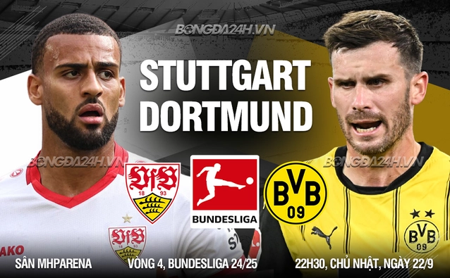 Stuttgart vs Dortmund vòng 4 Bundesliga 2024/25
