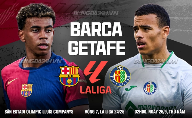 Barca vs Getafe vòng 7 La Liga 2024/25
