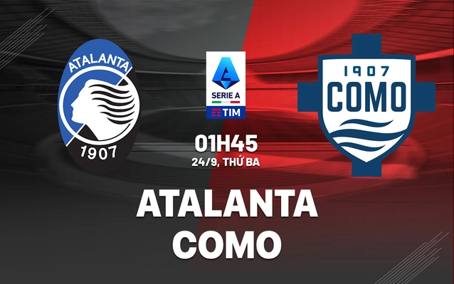 Atalanta vs Como vòng 5 Serie A 2024/25
