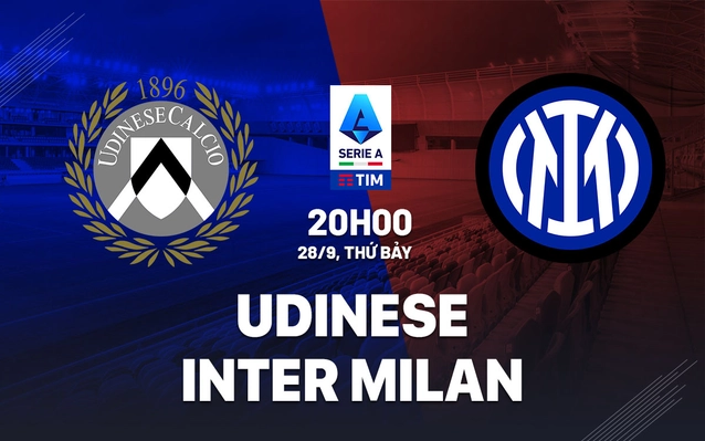  Udinese vs Inter Milan vòng 6 Serie A 2024/25
