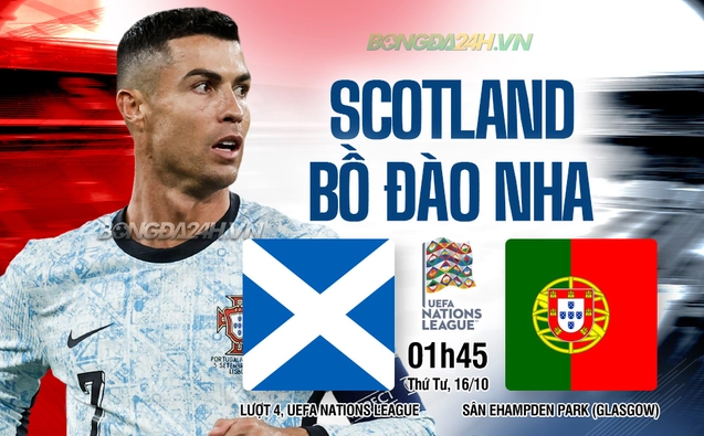 Scotland vs Bồ Đào Nha vòng bảng Nations League 2024/25.
