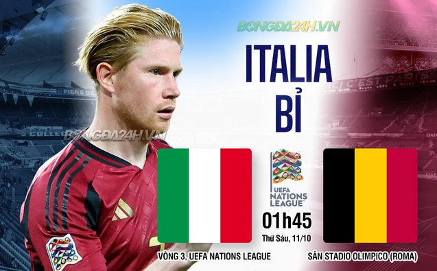 Nhận định Italia vs Bỉ
