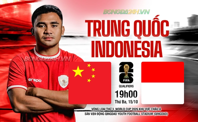 Nhận định Trung Quốc vs Indonesia (19h00 ngày 15/10): Tìm chiến thắng đầu tiên
