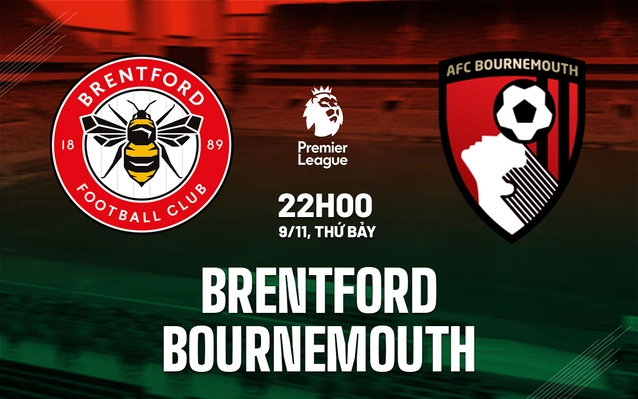 Brentford vs Bournemouth vòng 11 Ngoại hạng Anh 2024/25.
