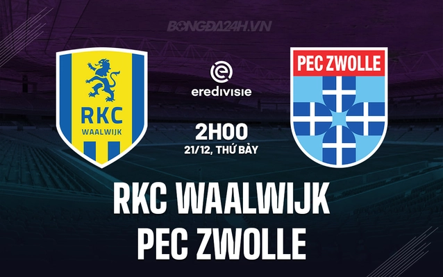 RKC Waalwijk vs PEC Zwolle
