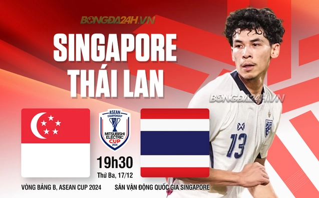 Nhận định Singapore vs Thái Lan (19h30 ngày 17/12): Khó cho chủ nhà
