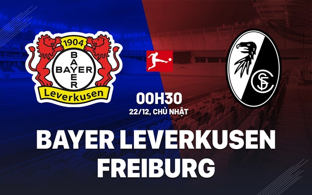 Leverkusen vs Freiburg vòng 15 Bundesliga 2024/25.
