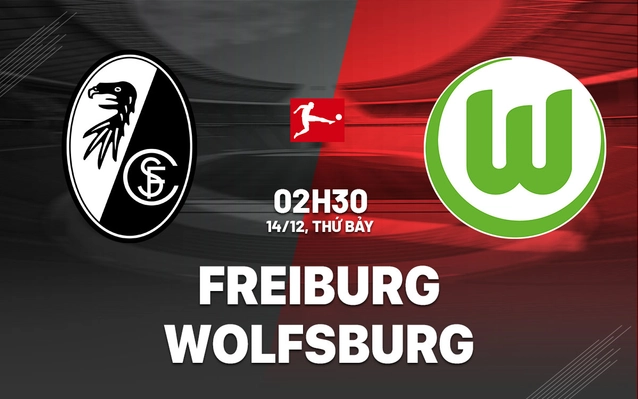 Freiburg vs Wolfsburg vòng 14 Bundesliga 2024/25.