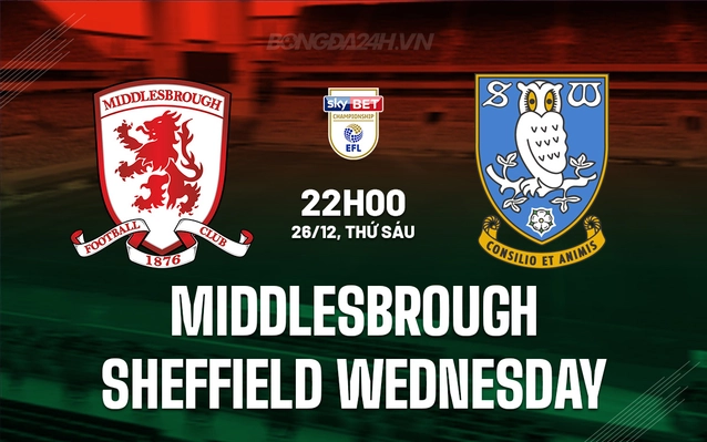 Middlesbrough vs Sheffield Wednesday
