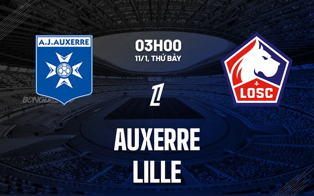 Auxerre vs Lille vòng 17 Ligue 1 2024/25.
