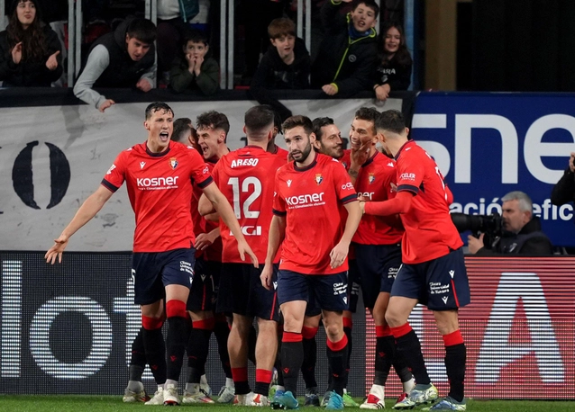 Osasuna có vị trí tốt trên bảng xếp hạng
