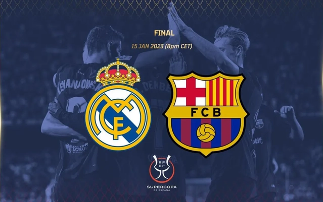 Barca vs Real chung kết Siêu cúp TBN.
