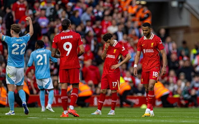 Nottingham đánh bại Liverpool 1-0 ở lượt đi vào tháng 9 năm 2024.
