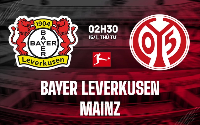  Leverkusen vs Mainz vòng 17 Bundesliga 2024/25.
